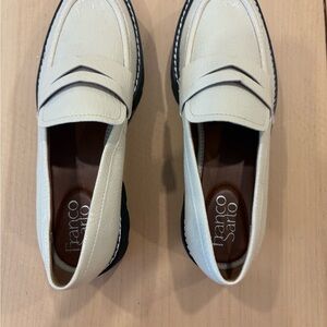 Franco Sarto womens white patent Loafers